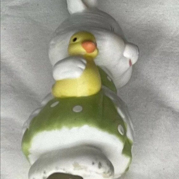 RABBIT Figurine holding a Little Duck. - Picture 3 of 7